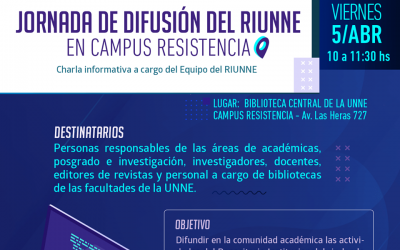 Nueva Jornada de Difusión RIUNNE – Campus UNNE Resistencia